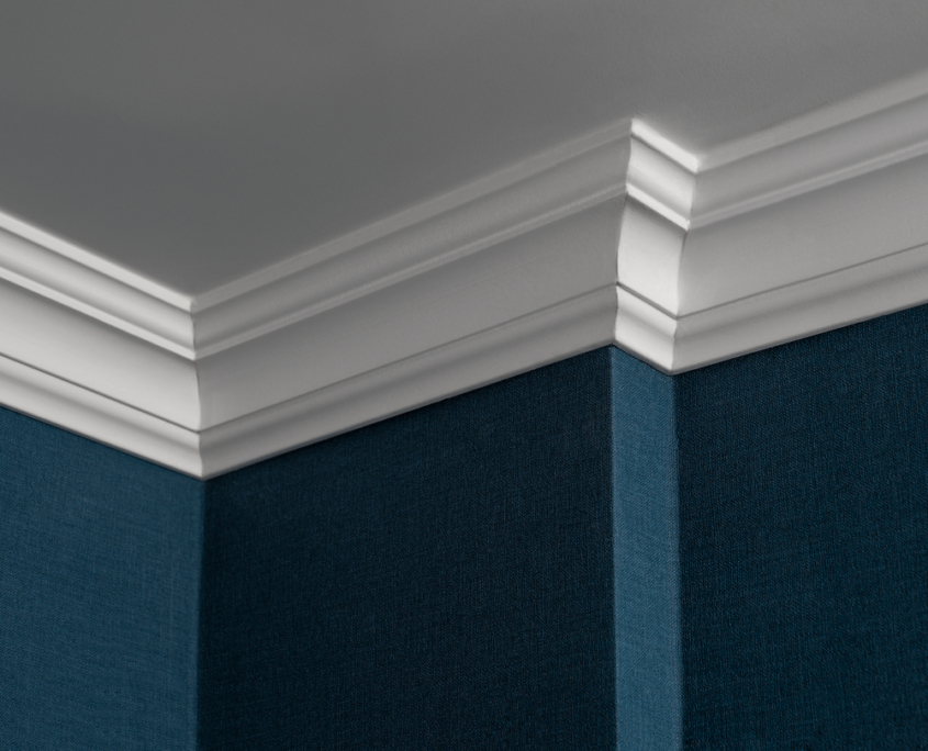 Close-up of a rendered sweep moulding profile