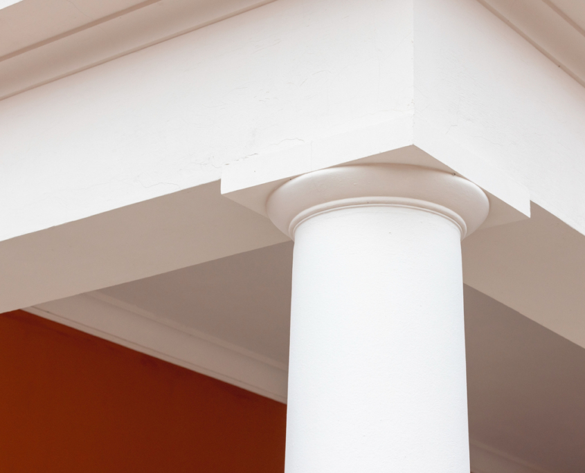 rendered column capping moulding