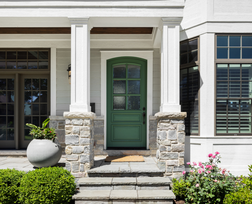 Column set components on a residential house